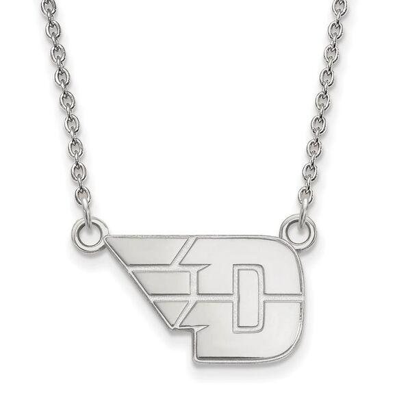 Sterling Silver U of Dayton Small Pendant Necklace - Picture 1 of 4